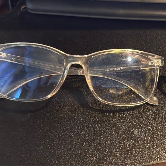 Other - Modern Cream and Blue Rectangular Glasses